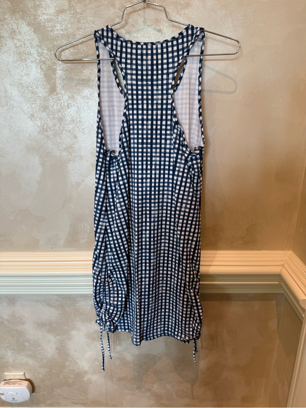Southern Tide Navy & White Gingham Sleeveless Shift Dress - Picture 2 of 4